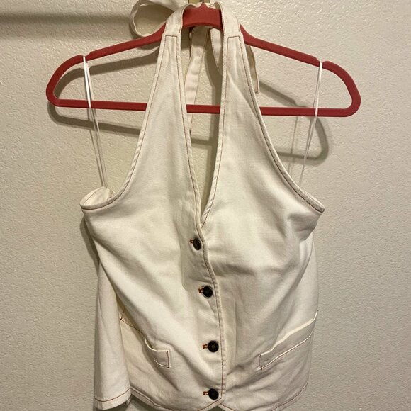 Lioness Princess Polly SET Ivory Hills Halter Top (M) and Top Model Jeans (L) - Picture 5 of 6